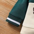 2pcs Baby Boy Letter Print Dark Green Long-sleeve Sportswear Set Dark Green
