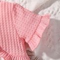 2 قطع طفلة الوردي الوافل فو -2 قصيرة الأكمام الكرتون بذلة الفيل مع مجموعة عقال زهري image 3
