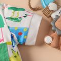 2pcs Baby Boy/Girl Cartoon Animal Print Short-sleeve Polo Shirt and Solid Shorts Set Multi-color image 5