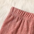 Toddler Girl Solid Color Bowknot Design Textured Elasticized Leggings Brown