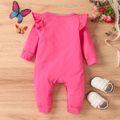 2-Pack Baby Girl 95% Cotton Ruffle Long-sleeve Butterfly Print Jumpsuits Set MultiColour image 3