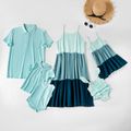Mosaic Colorblock Print Family Matching  Sets(Tank Dress -T-shirts - Baby Rompers) Color block