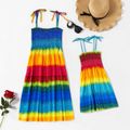 Rainbow Sling Dresses for Mommy and Me Multi-color