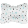 Travesseiro de bebê 100% algodão recém-nascido anti cabeça chata travesseiro de sono de bebê cama de bebê posicionador de sono travesseiro de suporte (25*19 cm/9,84*7,48 polegadas 0-24 meses) Cinza Azulado image 1