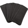 2 Pcs  Four-layer Reusable Inserts Super Absorbent Bamboo Charcoal Diaper Inserts Black image 2
