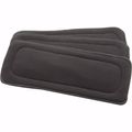 2 Pcs  Four-layer Reusable Inserts Super Absorbent Bamboo Charcoal Diaper Inserts Black image 3