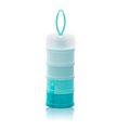 Formula Milk Powder Dispenser 4 Layer Portable Non-spill Stackable Baby Feeding Travel Storage Container for Travel and Outdoor Activities Light Blue image 1