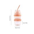 Baby Formula Dispenser Portable 2 Layer Stackable Transparent Storage Container for Milk Powder and Snack Storage Pink image 5