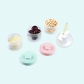 Baby Formula Dispenser Portable 2 Layer Stackable Transparent Storage Container for Milk Powder and Snack Storage Pink image 2