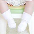 bebê / criança meias antiderrapantes sólidos Branco image 5