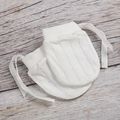 Baby Solid Breathable Cotton Anti-scratch Gloves White image 3