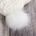 Baby / Toddler Solid Pompon Kintted Beanie Hat White image 4