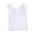 Baby Adorable Solid Beanie Hat White image 1