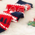 Christmas Tree Pattern Print Socks for Family Red