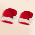 Santa Beanie Hat Christmas Red and White Knitted Christmas Caps Winter Hat Xmas Hats for Mom and Me Red/White image 4