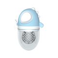 Baby Vegetable Fruit Feeder Fresh Food Pacifier Chew Feeder Baby Silicone Pacifier Safe Nipple Teether Toy Light Blue image 1