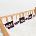 Baby Soft Cloth Book Crib Toys Black White Red High Contrast Bed Book Hanging Bed Side Rails Cognitive Sensory Training Early Education Toy Multi-color