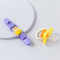Baby Cute Cartoon Handkerchief Clip Nipple Pacifier Chain Double Head Bib Clip Baby Feeding Comfort Toy Purple
