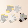5-pack Baby / Toddler Cute Cartoon Graphic Colorblock Socks Multi-color