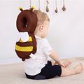 Toddler Baby Head Protection Cushion Bee Pillow Backpack for Walking Crawling Brown