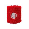 Basketball Baseball Graphic Sports Wristbands for Kids Red