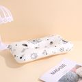 Cartoon Print Cotton Baby Sleeping Pillow to Help Prevent and Treat Flat Head Syndrome White
