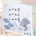 Baby Daily Weekly Monthly Milestone Blanket Cartoon Elephant Pattern Newborn Month Picture Blanket with Props Unisex Grey