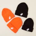 Halloween Ghost Graphic Beanie Hat for Mom and Me Orange