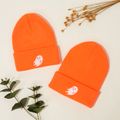 Halloween Ghost Graphic Beanie Hat for Mom and Me Orange image 3