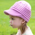 Baby Ruched Design Fleece Lined Cap Purple image 2