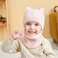 2-pack Baby / Toddler Dual Ear Decor Knitted Beanie & Infinity Scarf Set Pink image 2