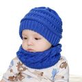 2-pack Baby Fleece Lined Beanie Hat & Infinity Scarf Set Blue image 5