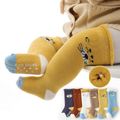 Baby / Toddler Cartoon Animal Print Crew Socks Yellow image 2