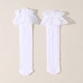 Baby Lace Trim Mesh Over Knee Socks White image 2