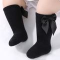 3 Pairs Baby Bow Decor Solid Crew Socks Multi-color image 4