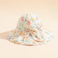 Baby Bow Decor Allover Floral Print Breathable Cotton Visor Hat Multi-color image 5