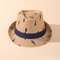 Toddler / Kid Shark Pattern Straw Hat Khaki image 2