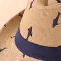 Toddler / Kid Shark Pattern Straw Hat Khaki image 3