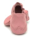Baby Fashionable Solid Leather Antiskid Prewalker Shoes Pink
