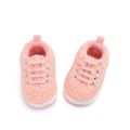 Baby / Toddler Pink Lace-up Fuzzy Fleece Prewalker Shoes Pink image 5