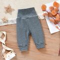 3pcs Baby Boy/Girl Long-sleeve Button Down Romper with Trousers and Hat Set Dark Grey image 5