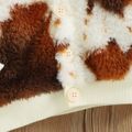 Baby Boy/Girl Cow Print Thermal Fleece Hooded Button Jacket Brown image 5