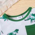 Baby Boy Allover Dinosaur Print Short-sleeve Romper White image 3