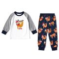 Natal Look de família Manga comprida Conjuntos de roupa para a família Pijamas (Flame Resistant) Cinzento Claro image 3
