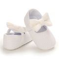 Baby / Toddler Girl Adorable Bowknot Decor Solid Velcro Princess Shoes White image 3