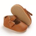 Baby / Toddler Solid Bowknot Velcro Closure Prewalker Shoes Brown