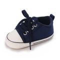 Baby / Toddler Classic Minimalist Deep Blue Lace-up Prewalker Shoes Deep Blue