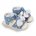 Baby / Toddler Bow Decor Polka Dots Open Toe Sandals Prewalker Shoes Light Blue image 1