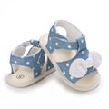 Baby / Toddler Bow Decor Polka Dots Open Toe Sandals Prewalker Shoes Light Blue image 4