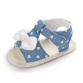 Baby / Toddler Bow Decor Polka Dots Open Toe Sandals Prewalker Shoes Light Blue image 5